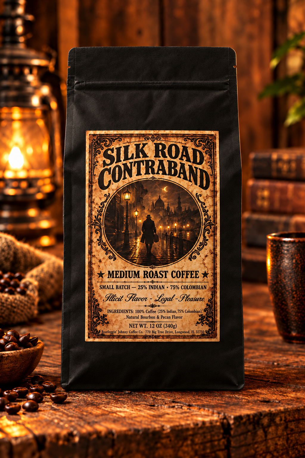 Silk Road Medium Roast Coffee — Indian & Colombian Blend