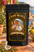 Bootleggin' Johnny Cugino Michele Italian Roast 12 oz matte black coffee bag
